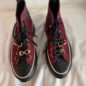 Converse run star hike platform Burgundy High-Top Sneakers